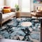 World Rug Gallery Contemporary Abstract Circles Non Shedding Soft Area Rug 5' x 7' Blue Rug 389BLUE5x7 - alternate 1